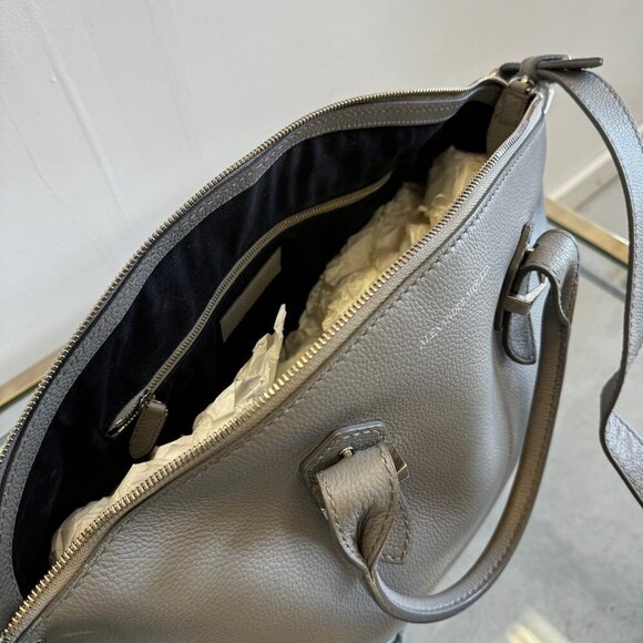 Alexander McQueen Legend Pebbled Leather Oversized Tote Satchel, Grey. LIKE NEW - Picture 3 of 16